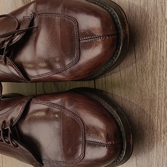 ALLEN EDMONDS Delray‎ Dark Brown Oxfords Sz 8.5 D Split Toe Mens Dress Shoes main image 8
